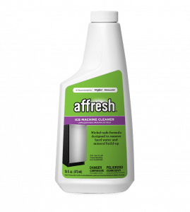 A picture of the nickel-safe affresh® ice machine cleaner, designed to remove hard water mineral buildup from your machine.