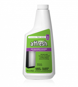 A picture of the nickel-safe affresh® ice machine cleaner, designed to remove hard water mineral buildup from your machine.