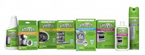 The lineup of affresh® appliance care products, from stainless steel cleaners to small kitchen appliances, to dishwasher and washing machine cleaner tablets.